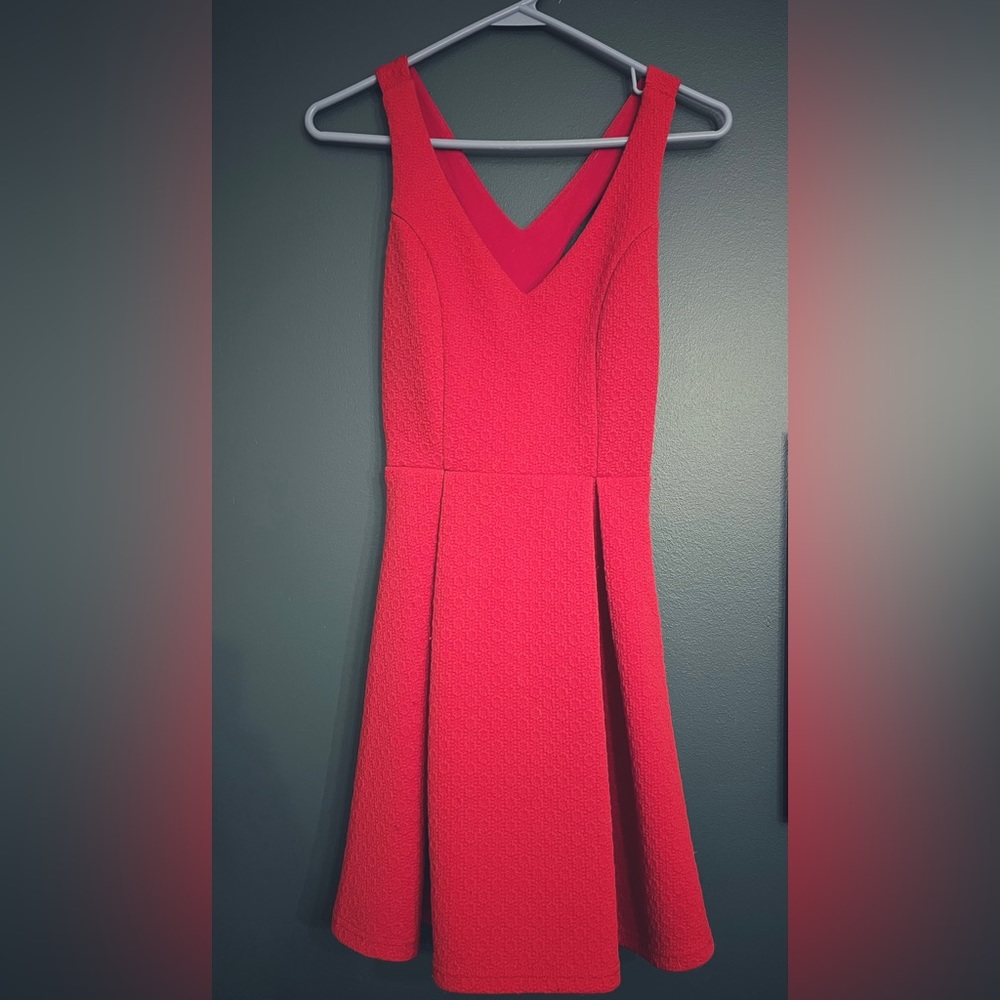 Red mini dress, very lightly worn